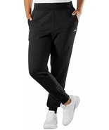 Fila Women&#39;s Fleece Jogger Black Jogging Pants Large Side Pockets - $22.99