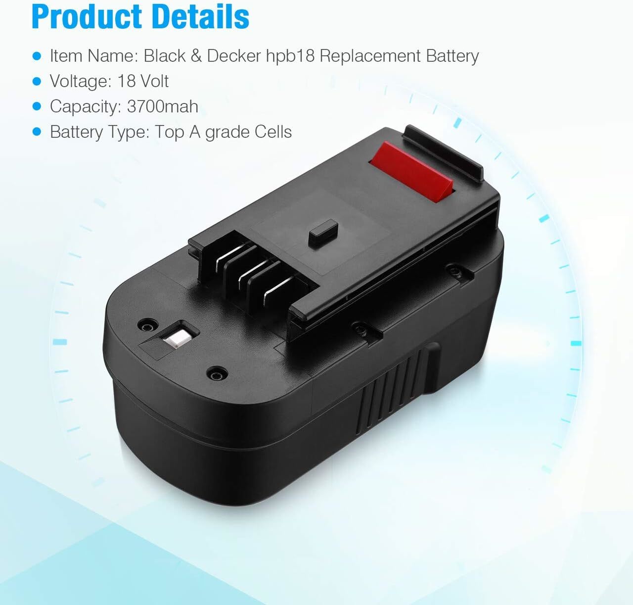 18V for Black and Decker HPB18 18 Volt 3.6Ah Battery HPB18-OPE 244760-00