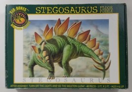 Stegosaurus Glow in the Dark Floor Puzzle 48  Large Pieces 1998 Ceaco Inc EUC  - $23.36