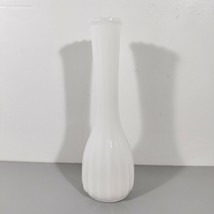 Vintage Stars and Bars Milk Glass Stem Bud Vase Nice! Ribbed - $7.07