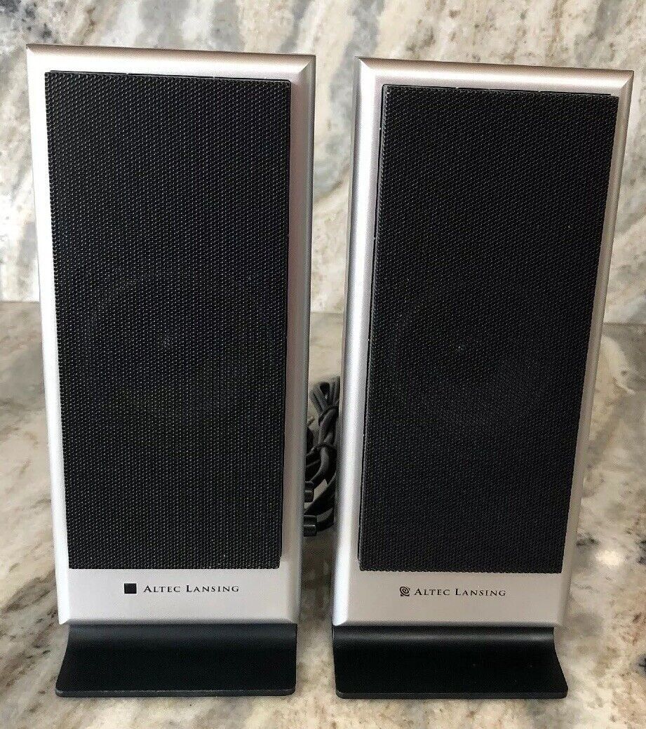Altec Lansing Powered Computer Audio System Model VS2120 2 Speaker Set Tested Computer Speakers