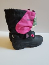KAMIK Snowfox Snow Boots Kids Youth Girls 2 Pink Black NEW - $49.37