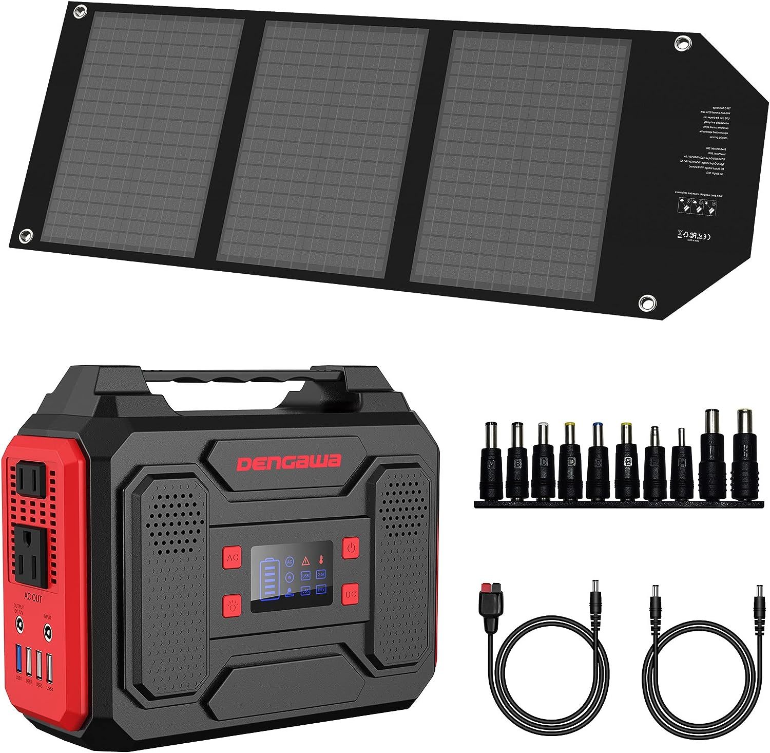 Duracell Power Station 300 with 100W Solar Panel for Power Outages, Emergency Kits, Home Electronics and Outdoor Use