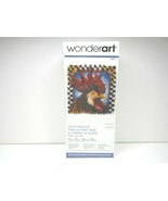 Wonderart Latch Hook Kit 12&quot; x 12&quot; Rooster Kid Adult Fun Crafting Decora... - $18.70