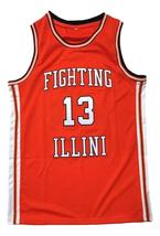 Kendall Gill Fighting Illinois College Basketball Jersey Sewn Orange Any Size image 1