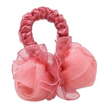 Elegant Rose Hair Rope Ponytail Holders Hair Headwear, Pink