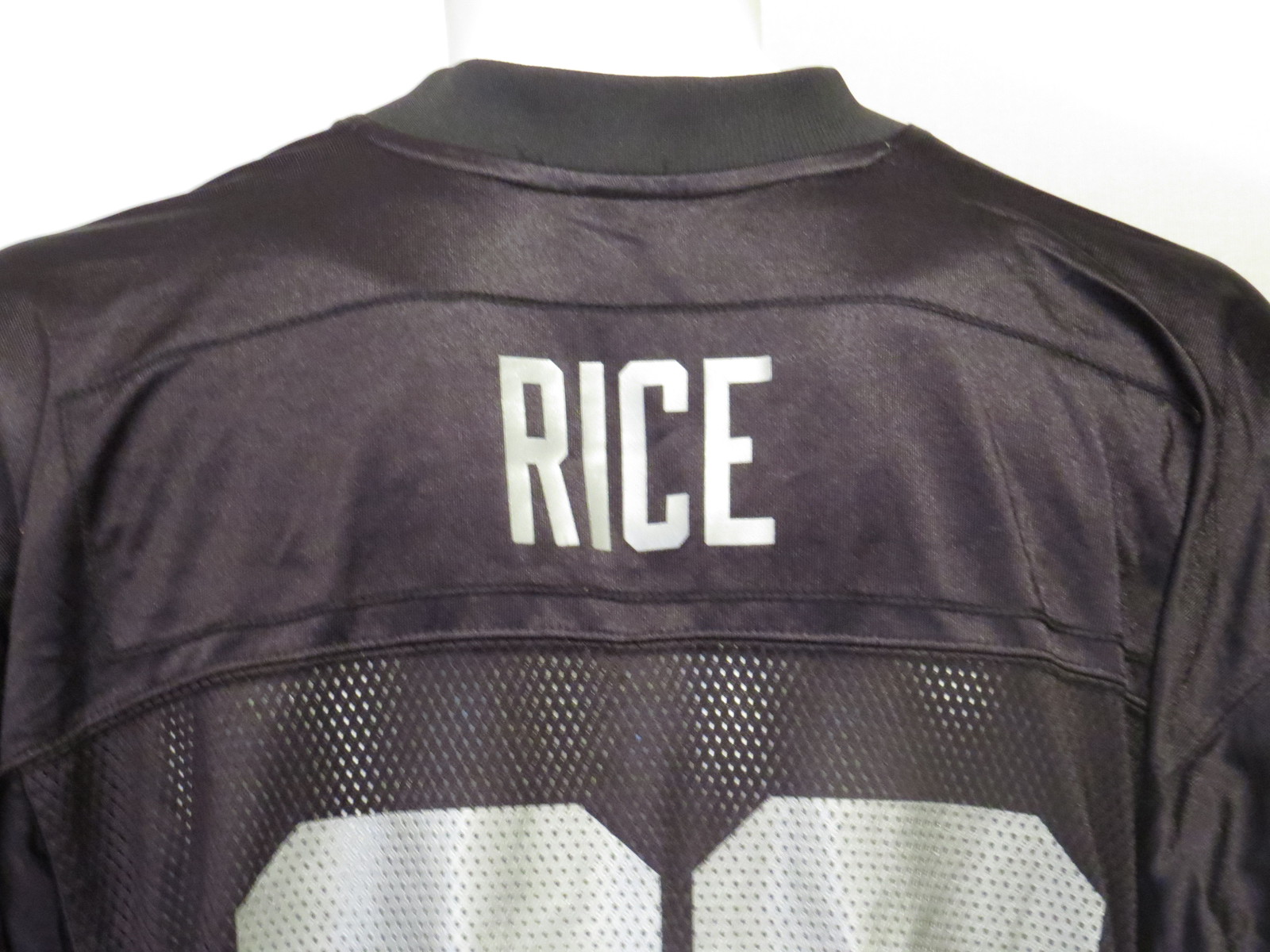 2004 OAKLAND RAIDERS RICE #80 REEBOK ON FIELD JERSEY (ALTERNATE) M