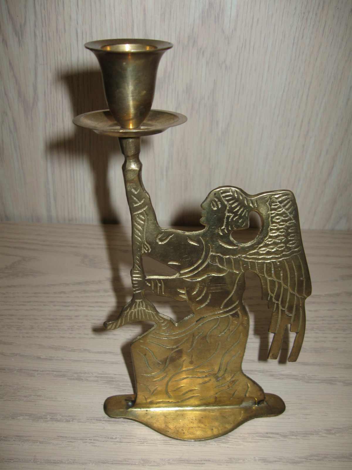 Primary image for Brass Candle Stick Holder Angel Figurine Made In India