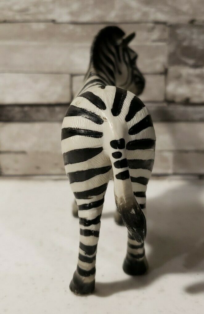 ZEBRA Vtg Anthropomorphic Ethnic Wood Shelf Sitter Jointed Leg Poses As Is