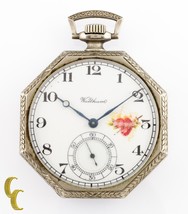 Nickel Octogon Waltham Antique Open Face Pocket Watch Gr 210 12S 7 Jewel - $181.90
