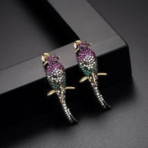 LUOTEEMI Asymmetric Designer Phoenix Drop Dangle Earring for Women Gift pendient - $20.10