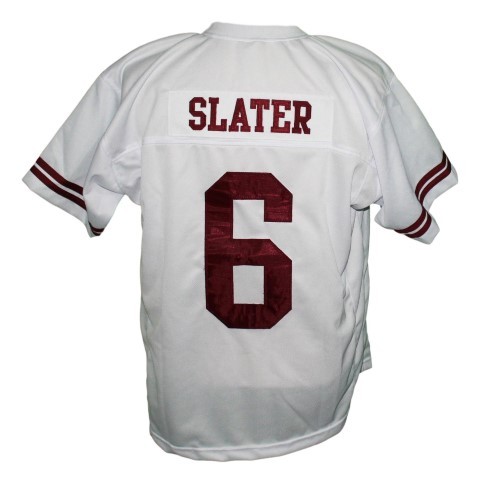 ac slater #6 saved by the bell men football jersey white any size