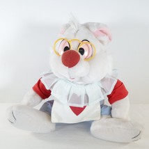 Vtg Disneyland Disney World Alice In Wonderland White Rabbit Plush 14 Inches - $23.99