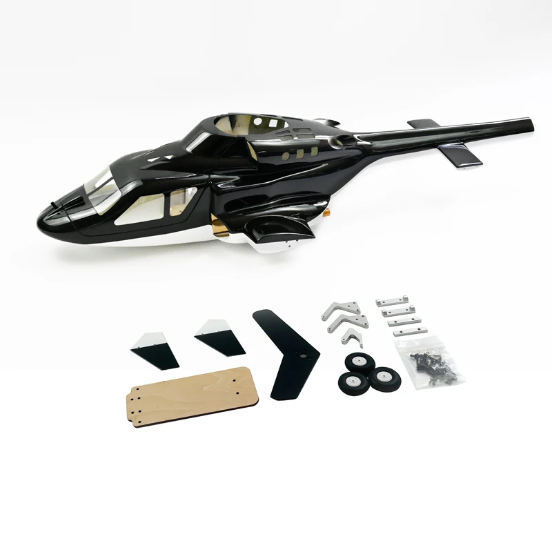 Flywing Airwolf Scale RC helicopter Fuselage Shell Canopy with wheel ...