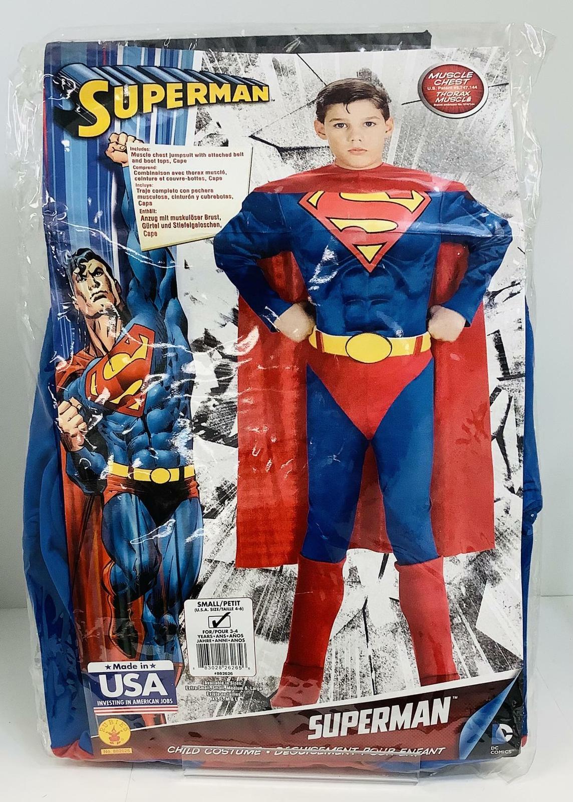 Rubie's DC Comics Superman Deluxe Muscle Chest Child Halloween  Costume-Small 4-6