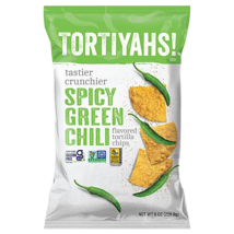 Tortiyahs! Spicy Green Chili Tortilla Chips, 8 oz. Bags - $31.95