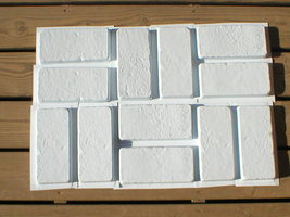 18 Concrete Brick Tile Cobblestone Molds for Walls Patios Walkways Floors 8.5x4" image 4