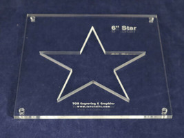 Star 6 Inch 1/4" Quilt/Woodworking Template- Acrylic - $28.89