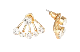 Paparazzi Jeweled Jubilee Gold Post Earrings - New - $4.50