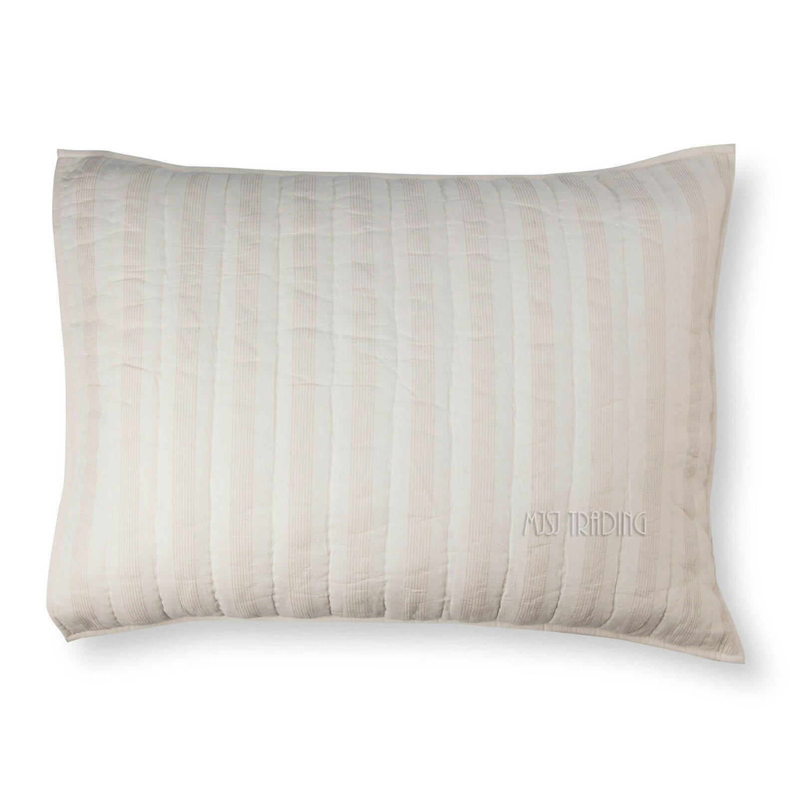 NWT Threshold™ Stripe Texture Quilt 1 Standard Pillow Sham 100% Cotton 20"x26" - $19.79