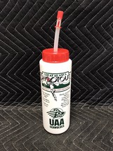 Coca Cola Safeway 1989 Alaska UAA Seawolves Pop Water Bottle Straw Red Lid - $7.92