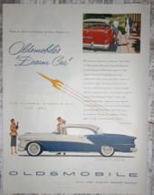 1954 Oldsmobile Vintage Print Ad Ninety-Eight Luxury V-8 Rocket Dream Ca... - $9.49