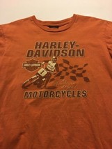 HARLEY-DAVIDSON MOTORCYCLES Kids Orange T-Shirt Size 18/20 X-Large Madis... - $24.25