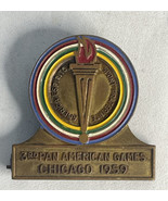 Vintage 1959 3RD PAN AMERICAN CHICAGO GAMES PIN RIBBON HOLDER - $17.77