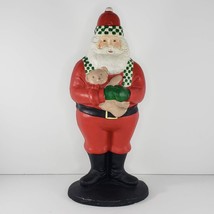 Department 56 Cast Iron Santa Claus Door Stop Teddy Bear - $32.71