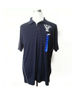 Yale University Bulldogs Men Polo Shirt Size L Navy Blue Stripes Champio... - $58.15