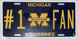 Michigan Wolverines #1 Fan Metal Embossed License Plate - $12.86