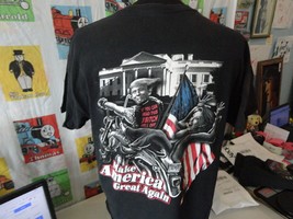 Donald Trump Hilary Clinton Funny Motorcycle Biker T Shirt XL - $17.81