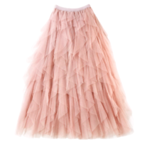 Blush Pink Tiered Tulle Maxi Skirt Layered Tulle Skirt Outfit Bridesmaid Skirts