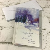 Vintage Hallmark Christmas Cards Gifts Of God Religious Glittery Lot Of 12     - $14.84