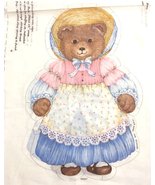  Story Book Bear Fabric Panel VICTORIA Cut &amp; Sew 17 X 44 Inches Cotton - $10.99