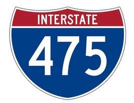 Interstate 475 Sticker R2072 Highway Sign Road Sign - $1.45