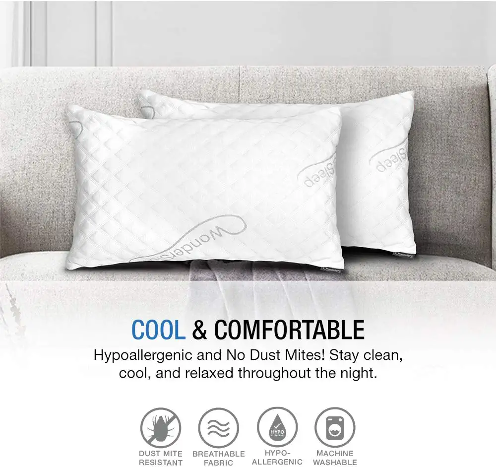 Dream Rite Shredded Hypoallergenic Memory Foam Pillow Series Luxury