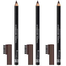 (3 Pack) New Rimmel Professional Eyebrow Pencil Dark Brown 0.05 Ounces - $17.99