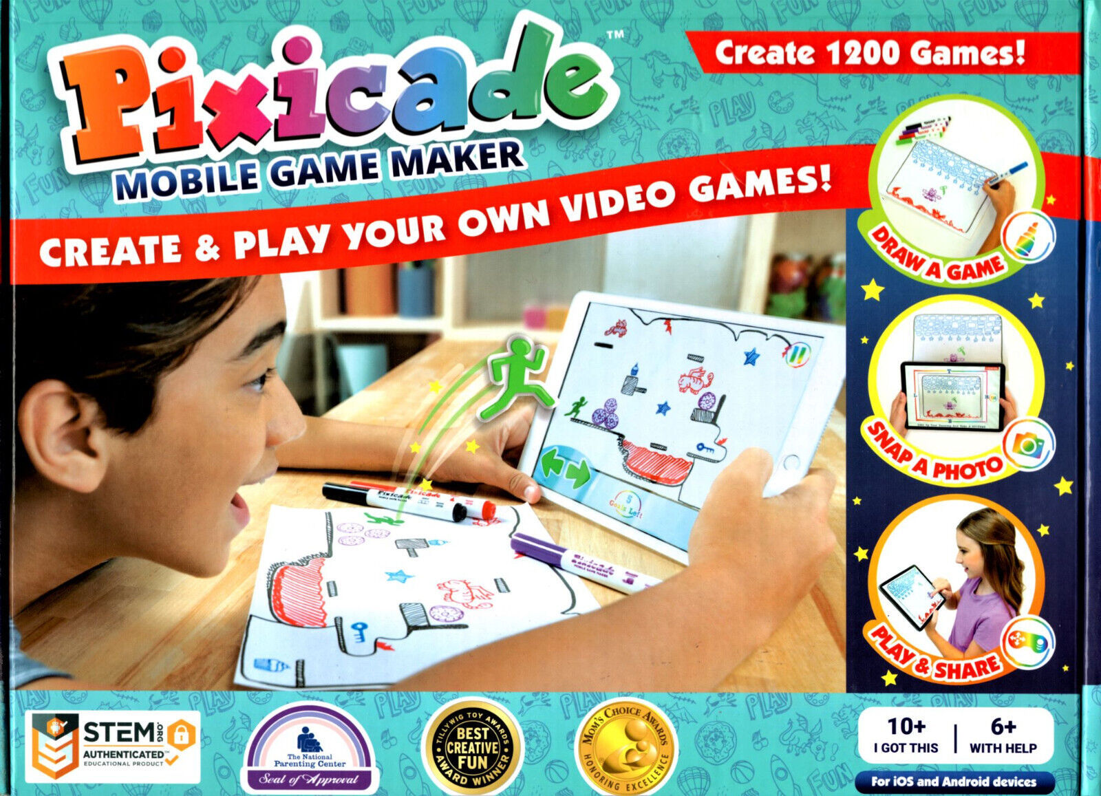 Primary image for PIXICADE MOBILE GAME MAKER PXC01106 KIDS 6-10+, CREATE 1200 GAMES - NEW!