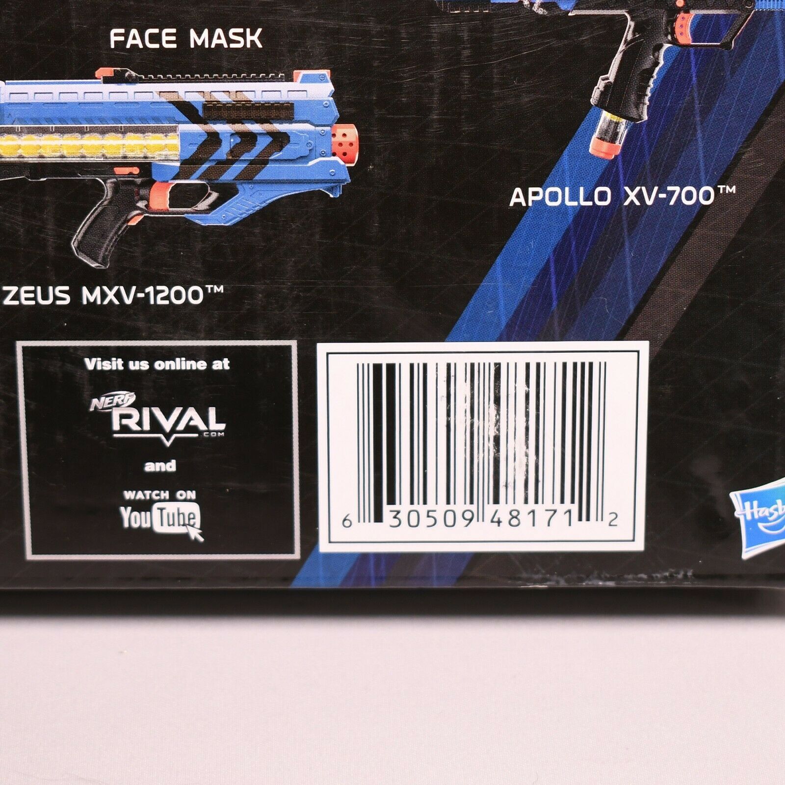 Nerf Rival Blue Team Protective Adjustable Face Mask Blue and Black 2014  Hasbro