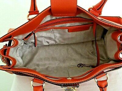 Michael Kors Hamilton Large North South Orange Saffiano Leather Tote Bag