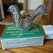 Vtg 1976 Avon Xmas Silver Dove Ornament with .5 oz Cologne Bottle Box NOS - $13.54