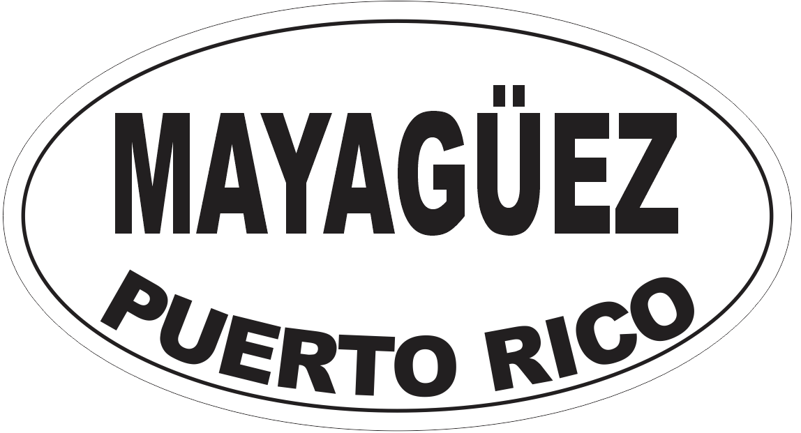 Primary image for Mayaguez Puerto Rico Oval Bumper Sticker or Helmet Sticker D4148
