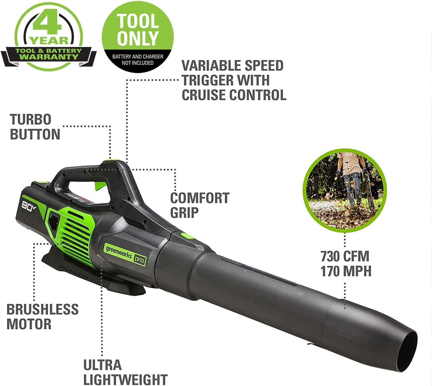 Has This Light-But-Powerful Greenworks 80V Cordless Leaf