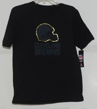 NFL Licensed Cleveland Browns Youth Extra Large Black Gold Tee Shirt image 1