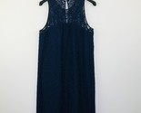Joie Women&#39;s Large Mini Dress Blue Fahfia Lace Sleeveless Shift Sheer Yo... - $29.99