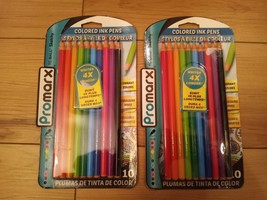 Inc. ClipClicks Multicolor Ball Point Pens Pack, 10 Pens 10 Colors NEW