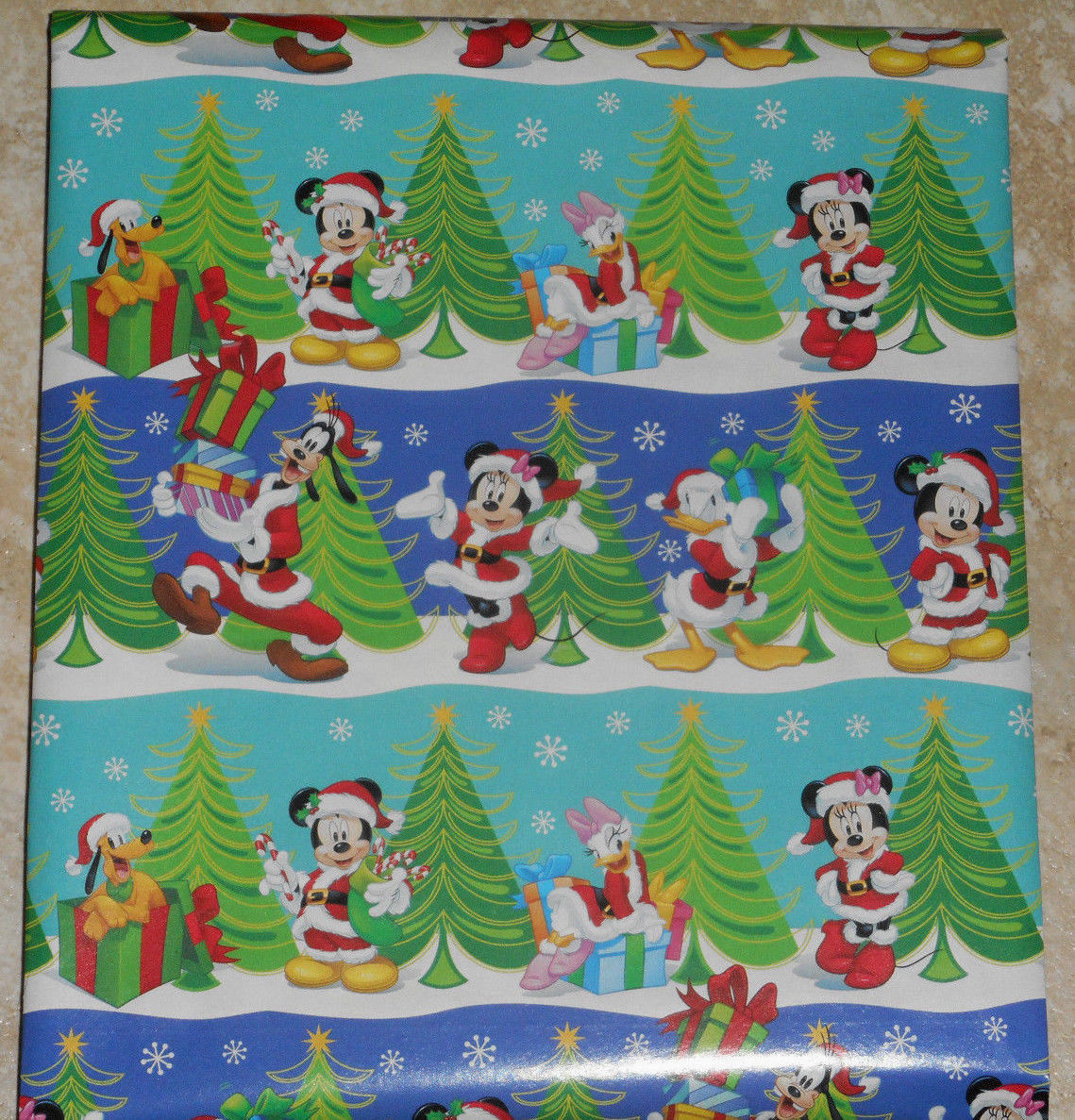 Mickey Mouse Christmas Wrapping Paper American Greetings 20 sq ft