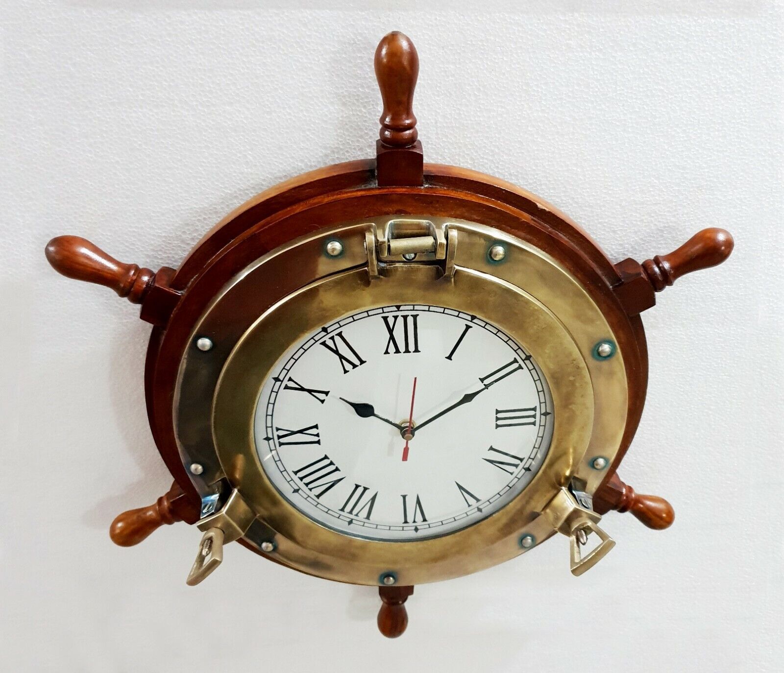 Black Antique Marine Brass Ship Nautical Porthole Clock Nautical Wall Clock  Home Decorative