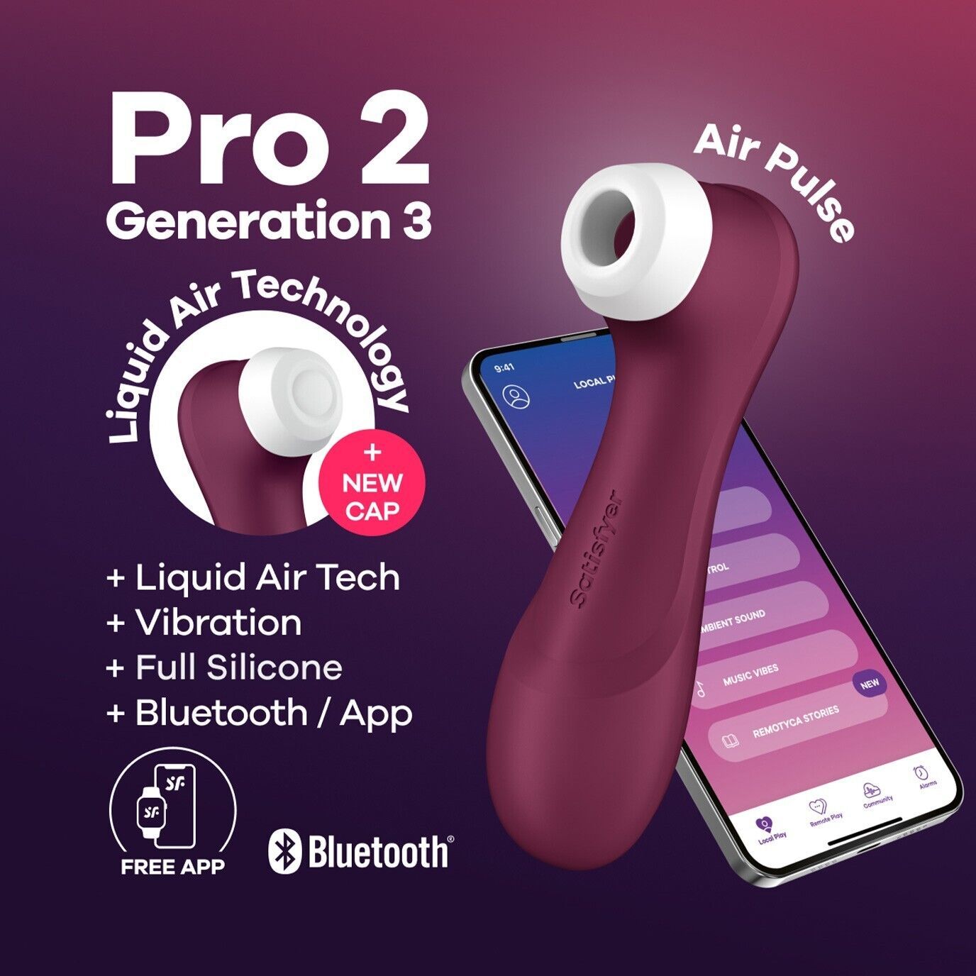 satisfyer pro 2 generation 3 rechargeable clitoral liquid air tech vibrator